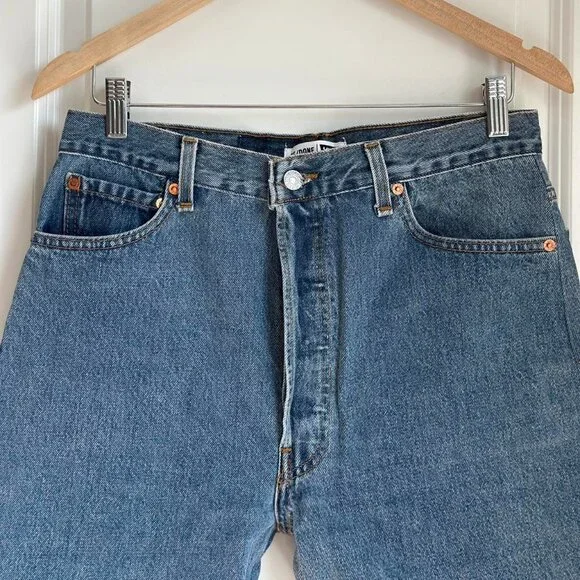 Re/Done Levi’s 501 Fray Hem, Size 28